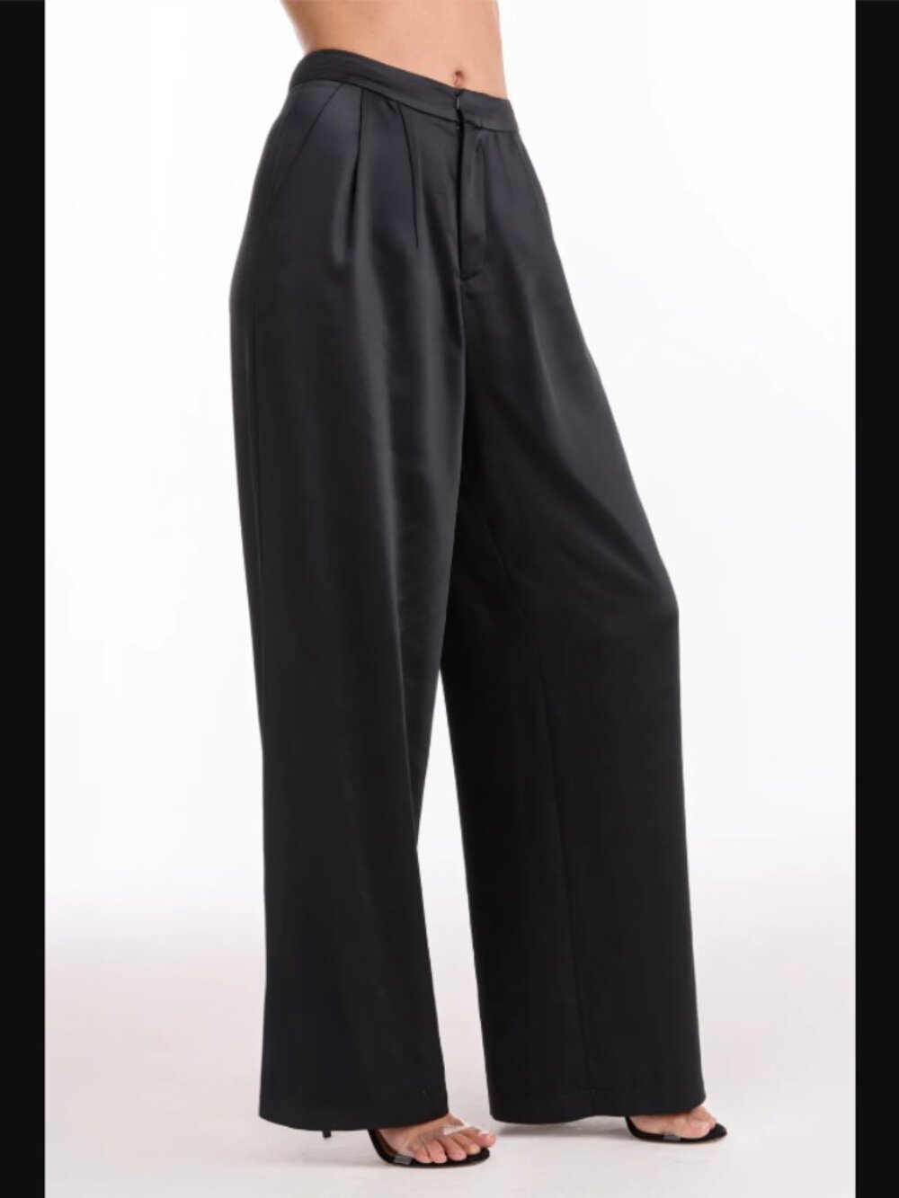 NWT The Noli Shop Pleated Trousers in Black Size 10